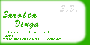 sarolta dinga business card